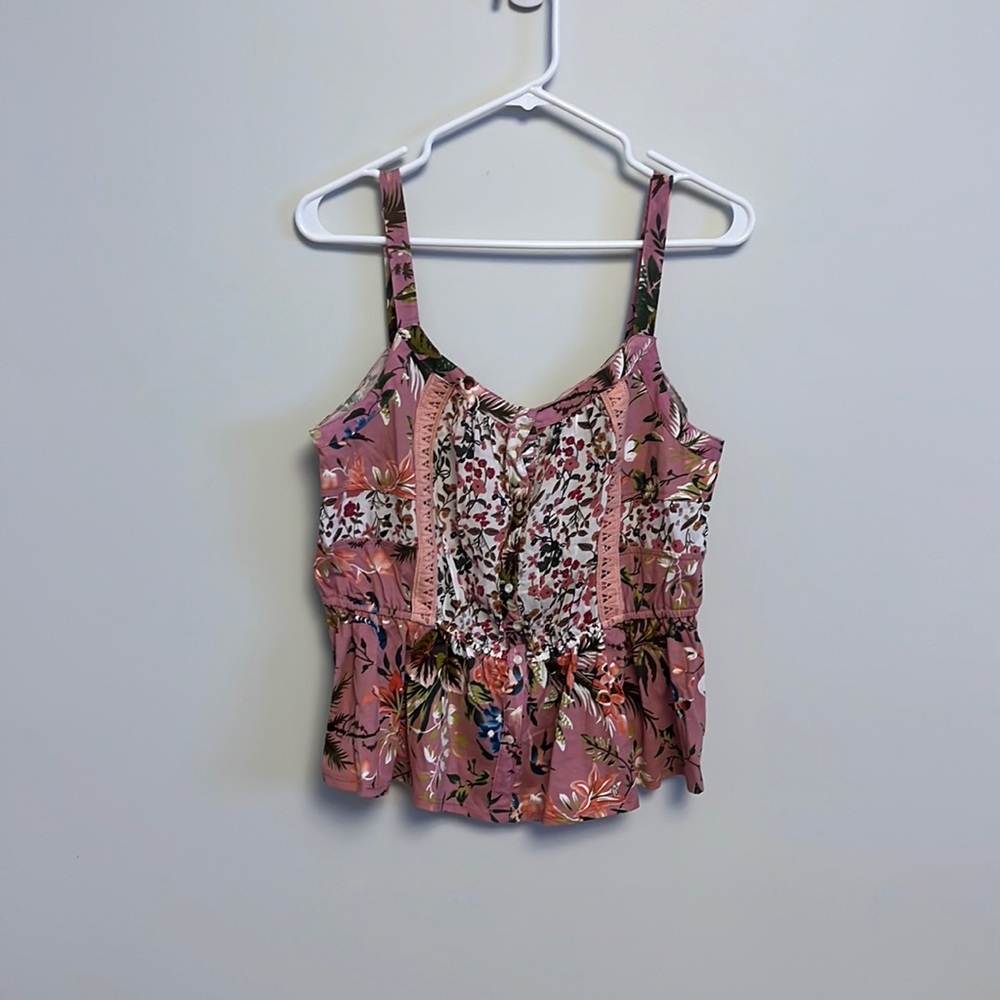 NWT Tiny Floral Print Peplum Top Anthropologie